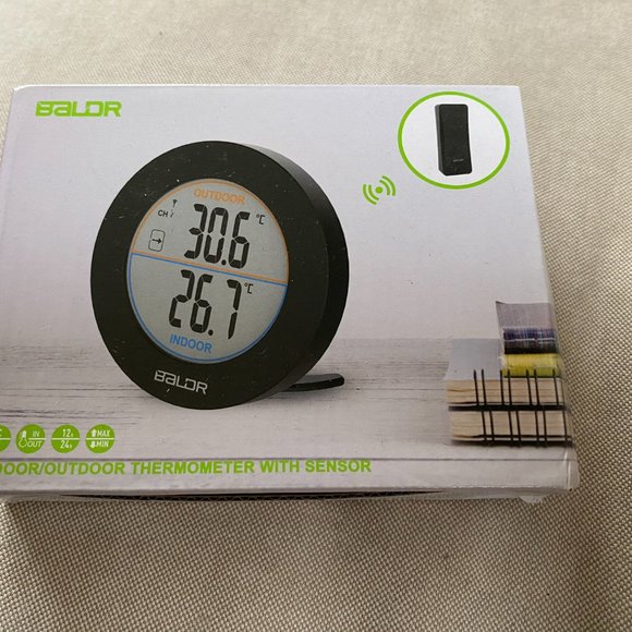 Wireless Indoor/Outdoor Thermometer - Surface or Wall Mounted Monitor, 2.5” LCD - Picture 7 of 8